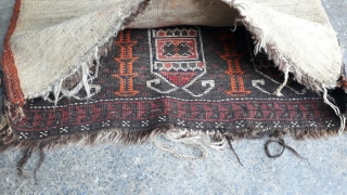 Antique Tribal Baluchi Torba with unusual design.Size 75x45 cm                        