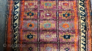 Antique Baluchi Tribal Cushion/Balisht with amazing colors and Persian Bakhtiari Design.Age More than 60 years old.Size 91x57 cm               