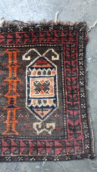 Antique Tribal Baluchi Torba with unusual design.Size 75x45 cm                        