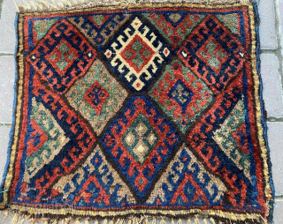 Antique Jaff Kurdish Bagface with original colours. 
Size 45x53 cm 
Available
Please contact via email mkose73@hotmail.com                  