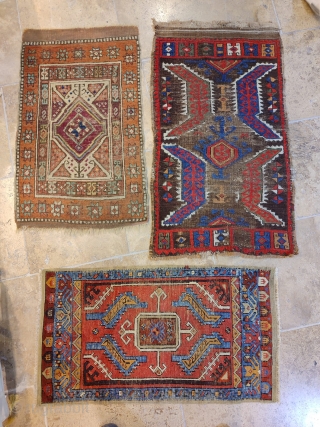 Lot of three antique Anatolian Yastiks.                           
