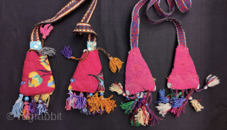 Anatolian Pack Animal Cargo & Tent Bands.
Please contact from; murathanantiques@gmail.com


Size of each: 416cm one end to the other
Shells and beaded part 24cm high and widest part 10cm.      