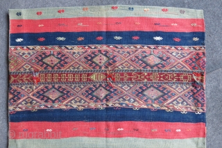 Anatolian Eastern Taurus mountains, Turkmen chucal, sumak weave great colors. strap most probably replaced on the way. It is not cut on both ends - just folded inside and turned into a  ...