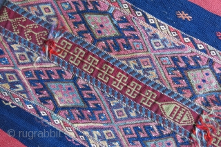 Anatolian Eastern Taurus mountains, Turkmen chucal, sumak weave great colors. strap most probably replaced on the way. It is not cut on both ends - just folded inside and turned into a  ...