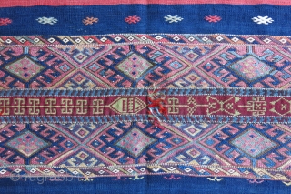 Anatolian Eastern Taurus mountains, Turkmen chucal, sumak weave great colors. strap most probably replaced on the way. It is not cut on both ends - just folded inside and turned into a  ...