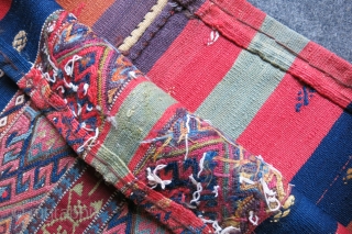 Anatolian Eastern Taurus mountains, Turkmen chucal, sumak weave great colors. strap most probably replaced on the way. It is not cut on both ends - just folded inside and turned into a  ...