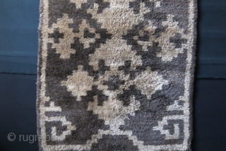 Anatolia Konya Karapinar tulu type of rug, all natural wool mixed with some angora. Heavy for its size, thick pile. Circa early 20th century.  size : 77" X 36" - 92  ...