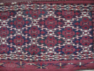 Turkmen Yomud - Aksu torba. Size: 14.9" x 38 cm x 65 cm.                    