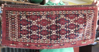 Turkmen Yomud - Aksu torba. Size: 14.9" x 38 cm x 65 cm.                    