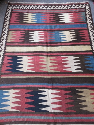 IRAN Shshsavan area Kilim, one end restored with couple small holes. Size: 90" X 54"                  