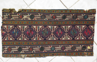 Shahsavan mafrash panel.
Size : 20" x 40" - 50cm x 102cm
