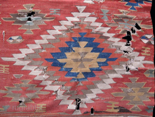 Konya kilim. Circa 19th century. Size: 43.7" x 79.5" - 111 cm x 202 cm.                  