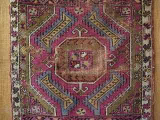 Anatolian Mudjur yastik. Circa late 19th c. Condition as it is found. Size: 23.5″ x 32″ – 60 cm x 81 cm.           
