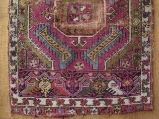 Anatolian Mudjur yastik. Circa late 19th c. Condition as it is found. Size: 23.5″ x 32″ – 60 cm x 81 cm.           