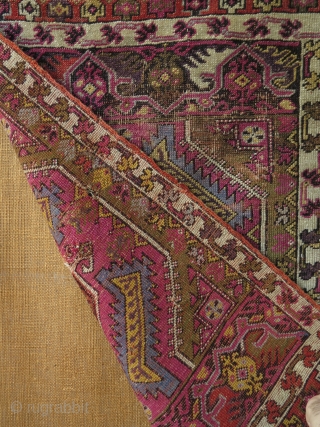 Anatolian Mudjur yastik. Circa late 19th c. Condition as it is found. Size: 23.5″ x 32″ – 60 cm x 81 cm.           