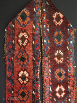 Karakalpak rug fragment. Size: 9" x 95" - 23 cm x 242 cm.                    