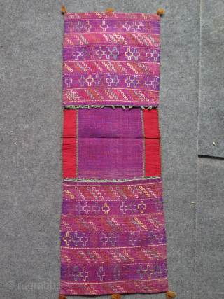 Central Asian Saddle Bag & Double Bag.

Silk embroidery on cotton. Some wears on the silk embroidered parts.

Size: 36 cm x 104 cm / 14 inches by 41 inches.

murathanantiques@gmail.com
     