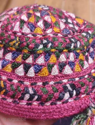 Group of Turkmen hats.                             