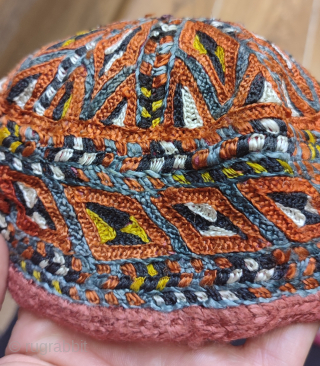Group of Turkmen hats.                             