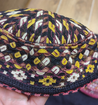 Group of Turkmen hats.                             