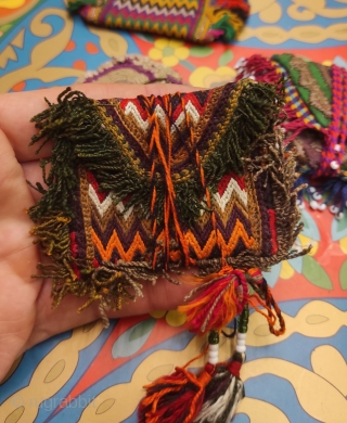 Mini vanity bags from Afghanistan. 
Size; As they are closed 5 cm x 6 cm.                  