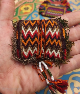 Mini vanity bags from Afghanistan. 
Size; As they are closed 5 cm x 6 cm.                  