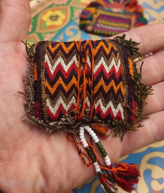 Mini vanity bags from Afghanistan. 
Size; As they are closed 5 cm x 6 cm.                  