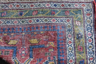 Afshar bedding bag - missing end panels. Saturated natural dyes and overall good pile and condition. A few small spot has repaired with old wool. Circa secodn half of 19th cent.Size :  ...