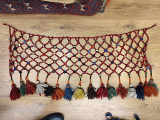 Shahsevan qashoqdan net, great condition.
l have posted one small Shahsevan bagface on it, to see the size.                