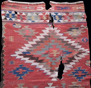 Konya kilim. Circa 19th century. Size: 43.7" x 79.5" - 111 cm x 202 cm.                  