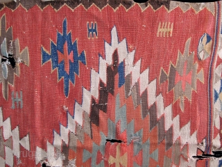 Konya kilim. Circa 19th century. Size: 43.7" x 79.5" - 111 cm x 202 cm.                  