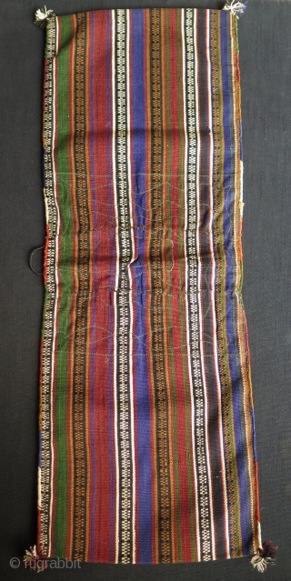 Jajim silk small size double bag. Size: 8.6" x 24.8" - 22 cm x 63 cm.                 