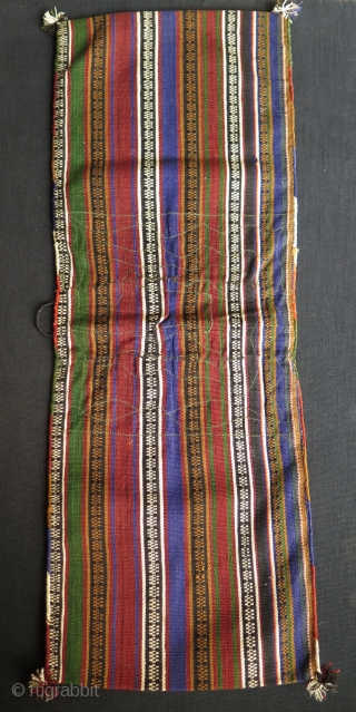 Jajim silk small size double bag. Size: 8.6" x 24.8" - 22 cm x 63 cm.                 