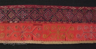 Karakalpak collar. Silk embroidery on broadcloth.                           