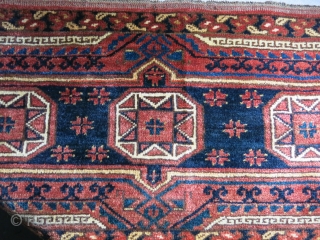 Turkmen Ersary torba, all wool natural colors and full pile. close up images show real colors. Circa 1900 - size : 60" X 17" - 152 cm X 43 cm   