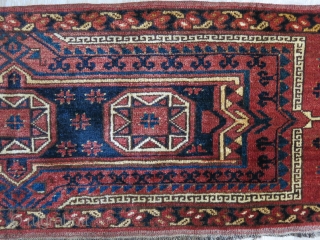 Turkmen Ersary torba, all wool natural colors and full pile. close up images show real colors. Circa 1900 - size : 60" X 17" - 152 cm X 43 cm   