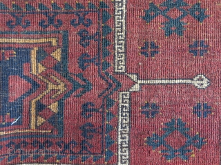 Turkmen Ersary torba, all wool natural colors and full pile. close up images show real colors. Circa 1900 - size : 60" X 17" - 152 cm X 43 cm   