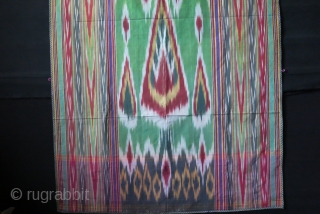 Iran Yazd silk ikat. traditional tree design. Great condition with silk facing. hanging silk loops are still on. Circa 1900-1920. Size : 77" X 46" - 195 cm X 117 cm  