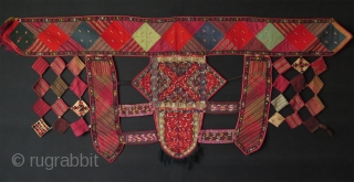 Turkmen camel trapping fragment. Size: 24" x 60" - 60 cm x 152 cm.                   