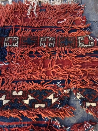 West Anatolian Yüncü Rug fragment.All Naturel colors.                          