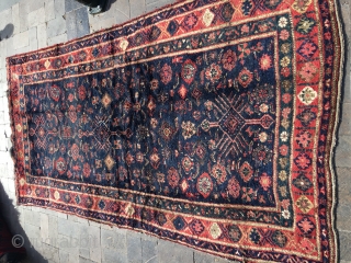 Old Kurdish Rug.All naturel colors.Some old repairs.126x276cm                          