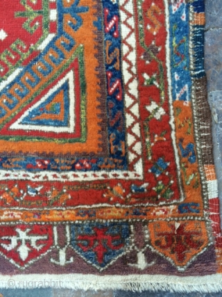 Central anatolian Konya rug.Has Some old restoration.Good naturel colors.size is:205x130cm                       