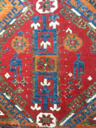 Central anatolian Konya rug.Has Some old restoration.Good naturel colors.size is:205x130cm                       