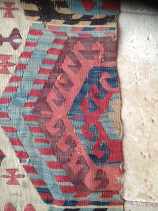 Central Anatolian Kilim fragment.180x80cm.İt is 180-200 years old.                         