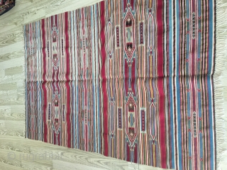 Syrian Kilim with silver thread size 135x200cm                          