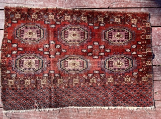 Tekke Chuval early 19th century with Salor Guls, silk and early colors
 Ex Cassin. Please contact me at callmr@comcast.net              