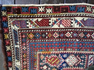 Antique "Black" Marasali Shirvan Prayer rug. Very good condition with all organic colors including a beautiful medium blue. Medium to low pile with a few minor repairs. Ends have been stabilized. Size:  ...