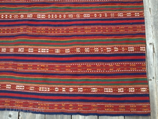 Antique Jajim circa early 1900s. In excellent original condition with all natural dyes. Consists of 9 stripes sewn together. Probably from Azerbaijan or Northwest Persia. Size 6'X 6'3"/ 183 X 190cm. Price  ...