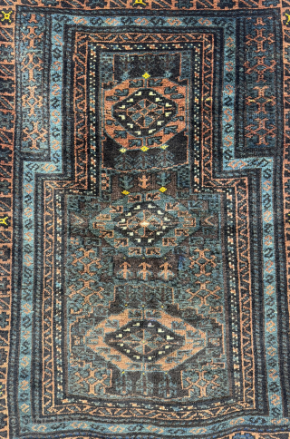 Fabulous Hand Knotted Old Afghan Wool Prayer Rug.Size 120x83 Cm.Good Age And Good Condition Low Pile In Some Areas.Contact For More Info And Pictures Nabizadah_carpets@yahoo.com        
