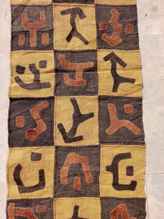 Stunning Collectible old hand made african kuba cloth runner Size 300×55 cm Good age and good condition.Contact for more info and price nabizadah_carpets@yahoo.com          